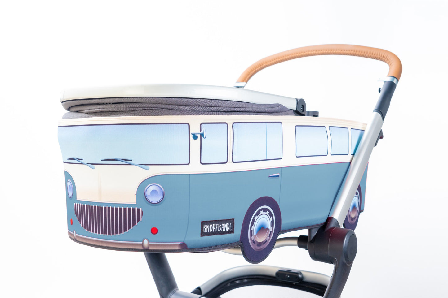 Kinderwagenhülle Vintage Bus "blau"