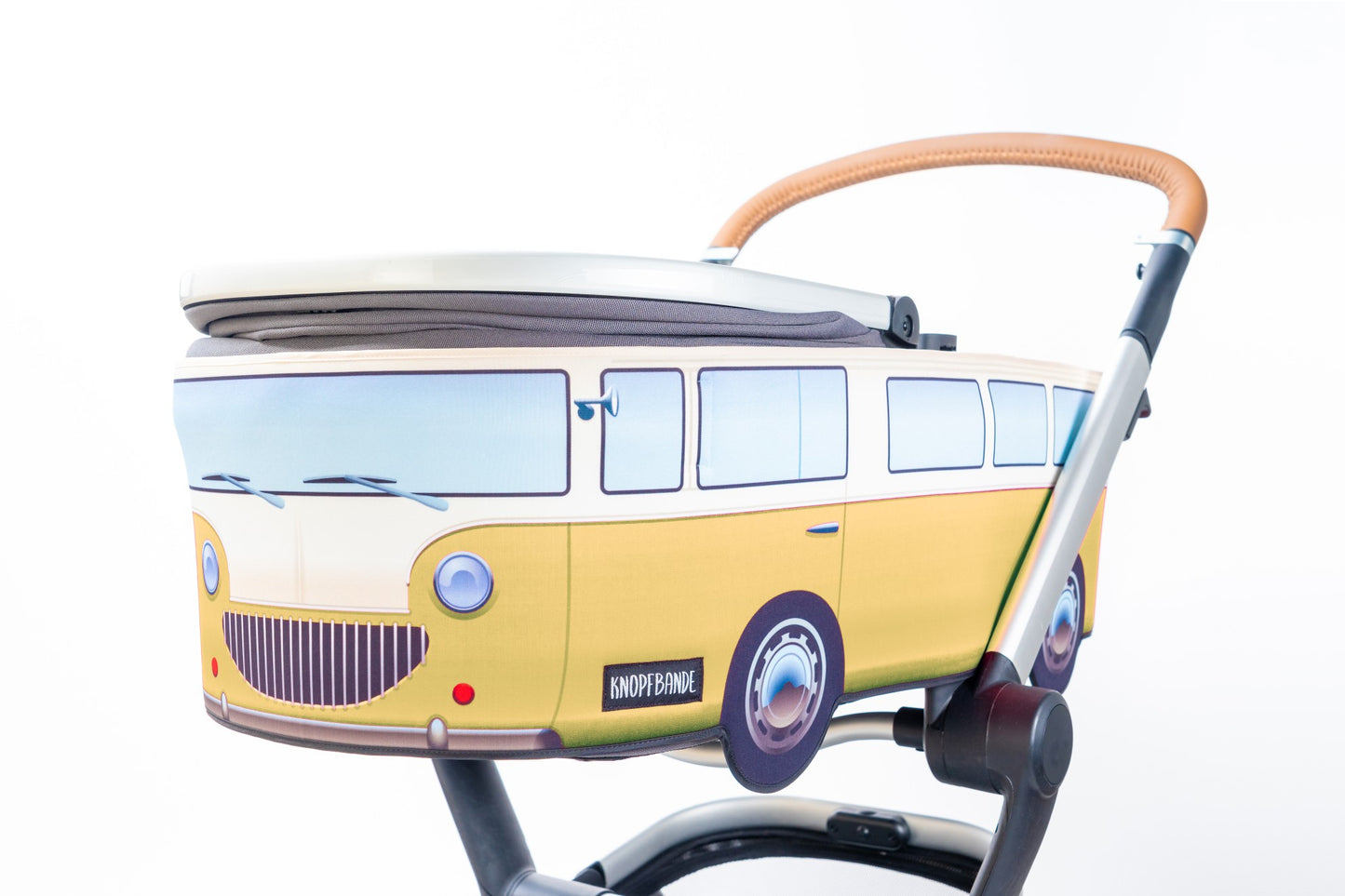 Kinderwagenhülle Vintage Bus "gelb"